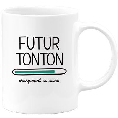 quotedazur - Mug Futur Tonton 2024 Chargement En Cours - Cadeau Futur Tonton - Surprise Annonce Grossesse Garçon/Fille Naissance Bébé