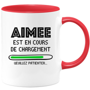 quotedazur - Mug Aimee Est En Cours De Chargement Veuillez Patienter - Cadeau Aimee Prénom Femme Personnalisé - Cadeau Annniversaire Noël Adolescent Collègue