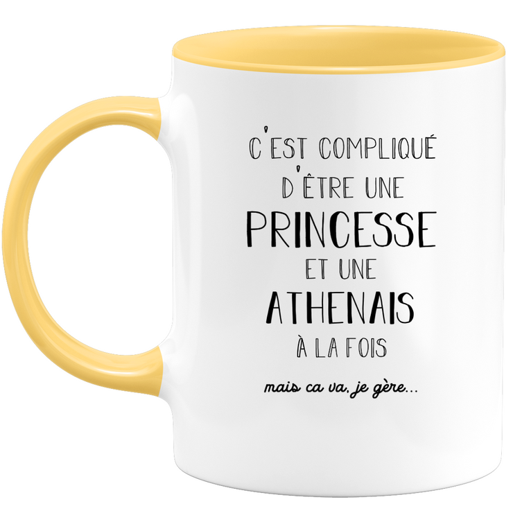 Athenaïs gift mug - complicated to be a princess and an athenaïs - Personalized first name gift Birthday woman Christmas departure colleague