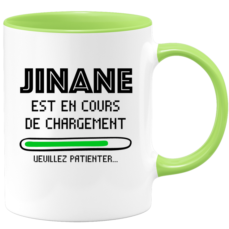 quotedazur - Mug Jinane Est En Cours De Chargement Veuillez Patienter - Cadeau Jinane Prénom Femme Personnalisé - Cadeau Annniversaire Noël Adolescent Collègue