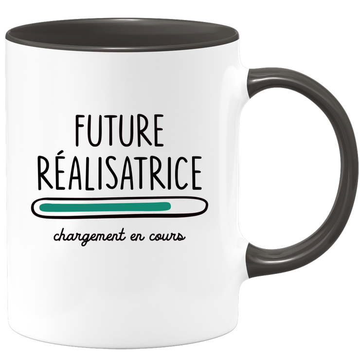 quotedazur - Mug Future Realisatrice Chargement En Cours - Cadeau Humour Promotion Travail - Idée Cadeau Départ Collègue - Tasse Chef Realisatrice - Idéal Pour Noël Au Bureau