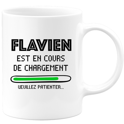 quotedazur - Mug Flavien Est En Cours De Chargement Veuillez Patienter - Cadeau Flavien Prénom Homme Personnalisé - Cadeau Annniversaire Noël Adolescent Collègue