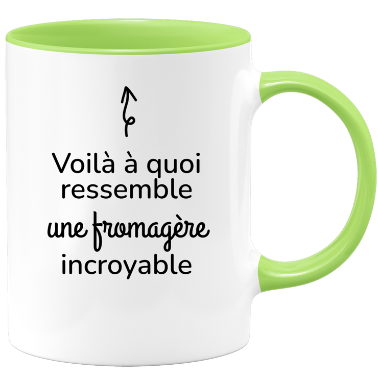 quotedazur - Mug Voilà À Quoi Ressemble Une Fromagère Incroyable - Cadeau Pour Fromagère - Cadeau Personnalisé Pour Femme - Cadeau Original Anniversaire Ou Noël