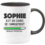 Mug Sophie Is Loading Please Wait - Personalized Woman First Name Sophie Gift