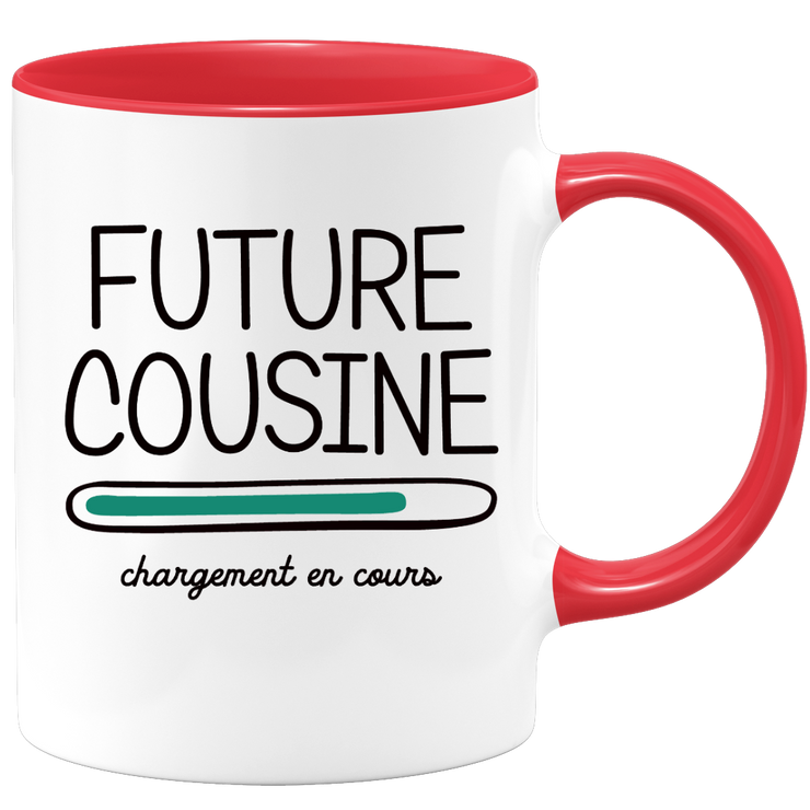 quotedazur - Mug Future Cousine 2024 Chargement En Cours - Cadeau Future Cousine - Surprise Annonce Grossesse Garçon/Fille Naissance Bébé