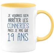 Funny funny 19th birthday mug - 19th birthday gift mug Man Woman Humor Original