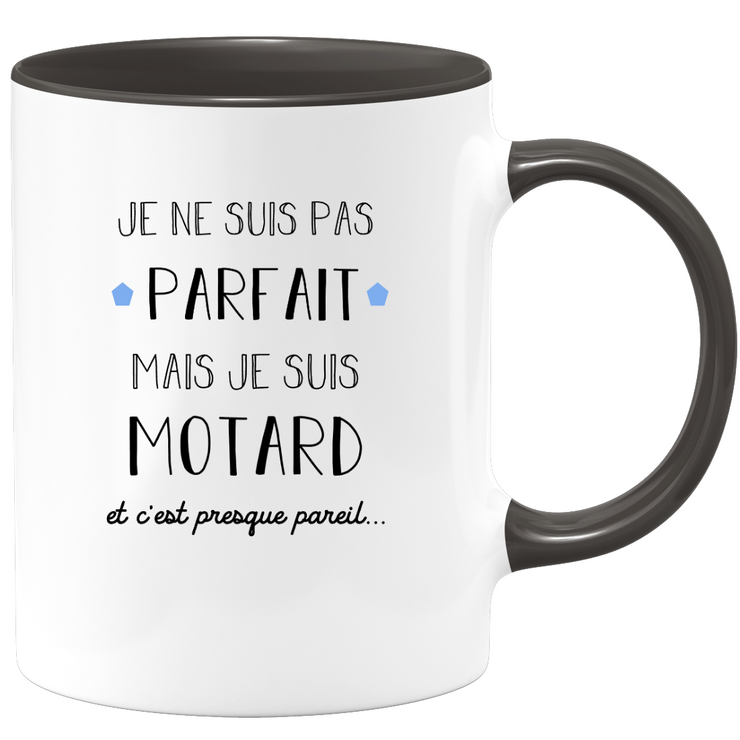 quotedazur - Mug Je Ne Suis Pas Parfait Mais Je Suis Motard - Cadeau Motard Anniversaire, Saint Valentin, Homme Fan Moto, Amour Couple Tasse Biker