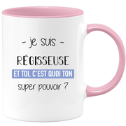 quotedazur - Mug Je Suis Regisseuse Et Toi C'est Quoi Ton Super Pouvoir - Cadeau Humour Travail - Idée Cadeau Départ Collègue - Tasse Chef Regisseuse - Idéal Pour Noël Au Bureau