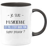 Super power musician mug - funny humor woman musician gift ideal for birthday