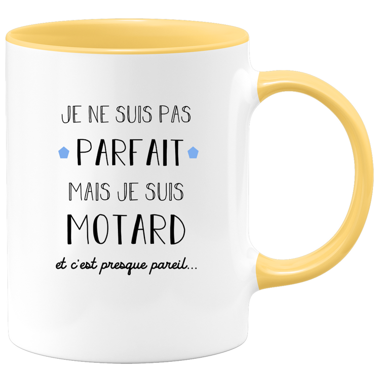 quotedazur - Mug Je Ne Suis Pas Parfait Mais Je Suis Motard - Cadeau Motard Anniversaire, Saint Valentin, Homme Fan Moto, Amour Couple Tasse Biker