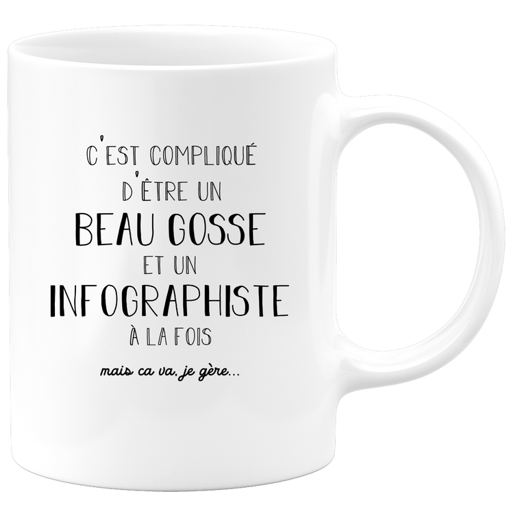 Mug compliqué d'être un beau gosse et un Infographiste à la fois mais ça va je gère