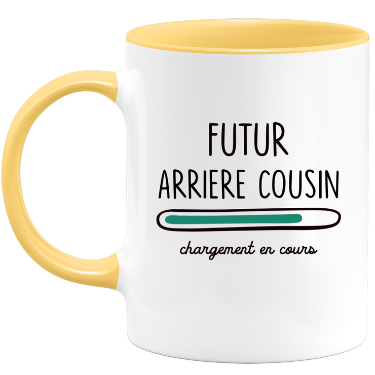 quotedazur - Mug Futur Arrière Cousin, Idée Cadeau Humoristique pour Annonce de Grossesse, Baby Shower, Famille