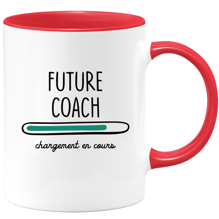 quotedazur - Mug Future Coach Chargement En Cours - Cadeau Humour Promotion Travail - Idée Cadeau Départ Collègue - Tasse Chef Coach - Idéal Pour Noël Au Bureau