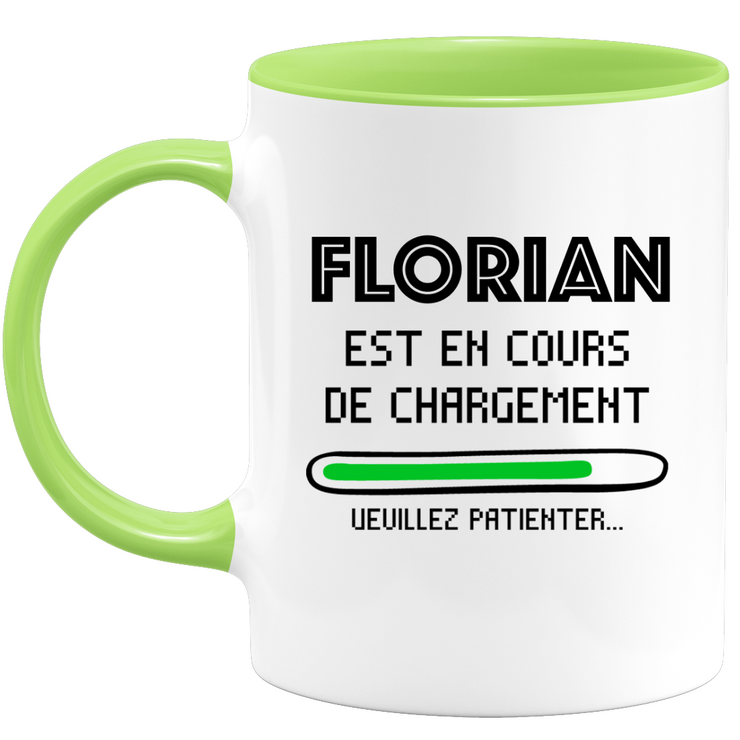 quotedazur - Mug Florian Est En Cours De Chargement Veuillez Patienter - Cadeau Florian Prénom Homme Personnalisé - Cadeau Annniversaire Noël Adolescent Collègue