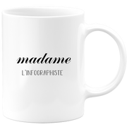 Madame l'infographiste mug - woman gift for infographist funny humor ideal for Birthday