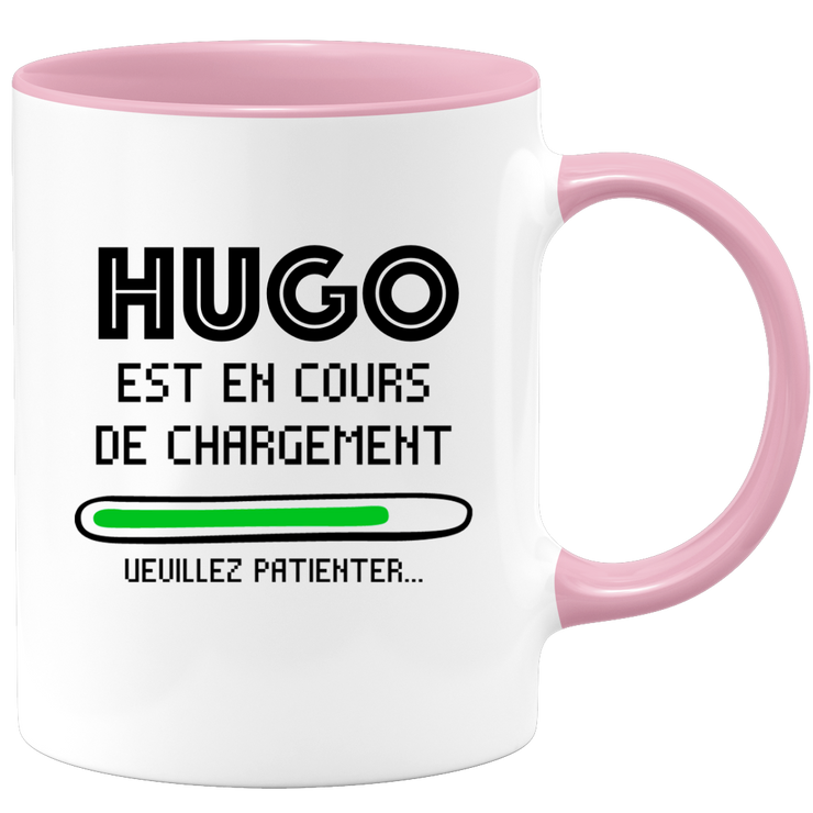 quotedazur - Mug Hugo Est En Cours De Chargement Veuillez Patienter - Cadeau Hugo Prénom Homme Personnalisé - Cadeau Annniversaire Noël Adolescent Collègue