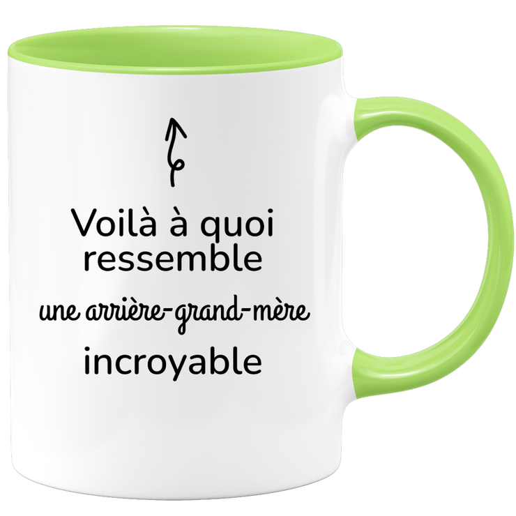 quotedazur - Mug Voilà À Quoi Ressemble Une Arrière-Grand-Mère Incroyable - Cadeau Pour Arrière-Grand-Mère - Cadeau Personnalisé Pour Femme - Cadeau Original Anniversaire Ou Noël