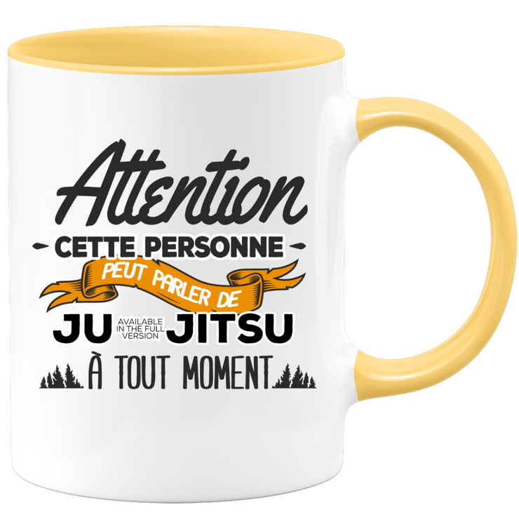 quotedazur - Mug This Person Can Talk About Ju-Jitsu At Any Time - Sport Humor Gift - Original Gift Idea - Ju-Jitsu Mug - Birthday Or Christmas