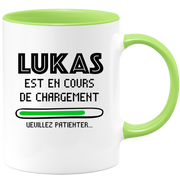 quotedazur - Mug Lukas Est En Cours De Chargement Veuillez Patienter - Cadeau Lukas Prénom Homme Personnalisé - Cadeau Annniversaire Noël Adolescent Collègue