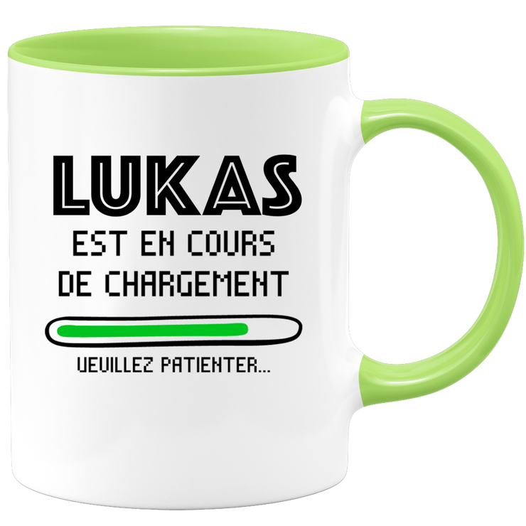 quotedazur - Mug Lukas Est En Cours De Chargement Veuillez Patienter - Cadeau Lukas Prénom Homme Personnalisé - Cadeau Annniversaire Noël Adolescent Collègue