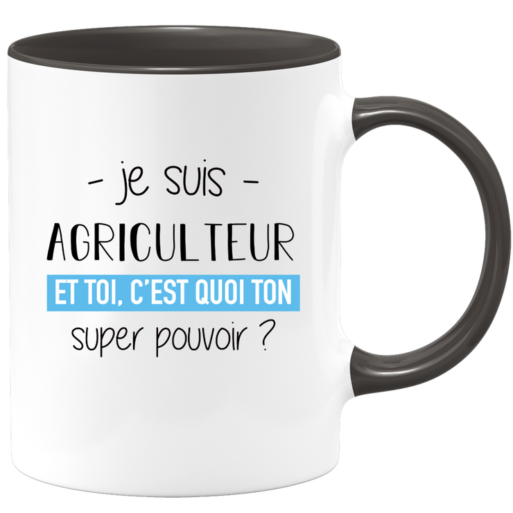 Super power farmer mug - funny humor farmer man gift ideal for birthday