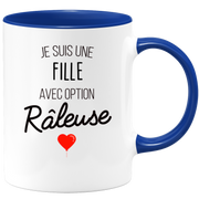 quotedazur - Mug Je Suis Une Fille Avec Option Râleuse - Cadeau Idéal Pour Fille - Cadeau Personnalisé Pour Femme - Cadeau Original Pour Anniversaire Ou Noël