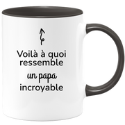 quotedazur - Mug Voilà à Quoi Ressemble Un Papa Incroyable - Cadeau Papa - Idée Cadeau Anniversaire Papa - Idée Pour Une Attention Originale Papa