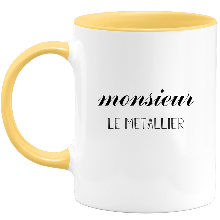 quotedazur - Mug Monsieur Le Metallier - Cadeau Humour Métier Travail  - Idée Cadeau Metallier Pot De Départ Chef Mutation - Tasse Cadeau Retraite Noël Au Bureau