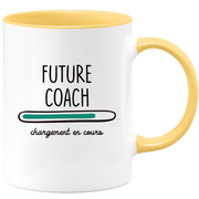 quotedazur - Mug Future Coach Chargement En Cours - Cadeau Humour Promotion Travail - Idée Cadeau Départ Collègue - Tasse Chef Coach - Idéal Pour Noël Au Bureau