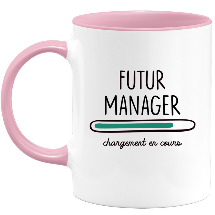 quotedazur - Mug Futur Manager Chargement En Cours - Cadeau Humour Métier Travail  - Idée Cadeau Manager Pot De Départ Chef Mutation - Tasse Cadeau Noël Bureau