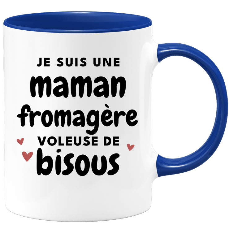 quotedazur - Mug Je Suis Une Maman Fromagère Voleuse De Bisous - Cadeau Fête Des Mères Original - Idée Cadeau Pour Anniversaire Maman - Cadeau Pour Future Maman Naissance