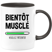 quotedazur - Mug Bientot Musclé - Tasse A Cafe Idée Cadeau Rigolo Original Humoristique Fun À Message Pour Femme Et Homme - Musculation - Pour Ado Meilleure Amie Beau Frère Départ Collègue Noel