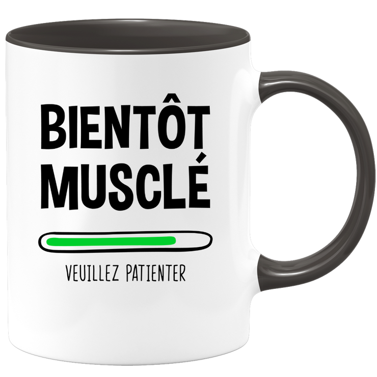 quotedazur - Mug Bientot Musclé - Tasse A Cafe Idée Cadeau Rigolo Original Humoristique Fun À Message Pour Femme Et Homme - Musculation - Pour Ado Meilleure Amie Beau Frère Départ Collègue Noel