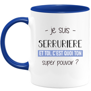 quotedazur - Mug Je Suis Serruriere Et Toi C'est Quoi Ton Super Pouvoir - Cadeau Humour Travail - Idée Cadeau Départ Collègue - Tasse Chef Serruriere - Idéal Pour Noël Au Bureau