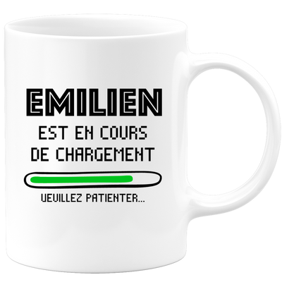 quotedazur - Mug Emilien Est En Cours De Chargement Veuillez Patienter - Cadeau Emilien Prénom Homme Personnalisé - Cadeau Annniversaire Noël Adolescent Collègue