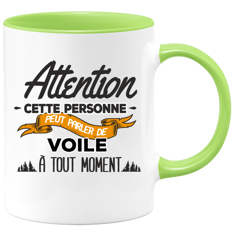 quotedazur - Mug Cette Personne Peut Parler De Voile À Tout Moment - Cadeau Humour Sport - Idée Cadeau Original     - Tasse Voile - Anniversaire Ou Noël