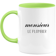 quotedazur - Mug Monsieur Le Plombier - Cadeau Humour Métier Travail  - Idée Cadeau Plombier Pot De Départ Chef Mutation - Tasse Cadeau Retraite Noël Au Bureau