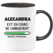 quotedazur - Mug Alexandra Est En Cours De Chargement Veuillez Patienter - Cadeau Alexandra Prénom Femme Personnalisé - Cadeau Annniversaire Noël Adolescent Collègue