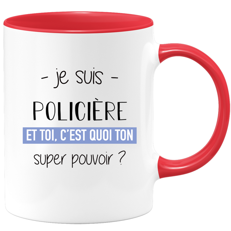 Policewoman super power mug - funny humor policewoman gift ideal for birthday