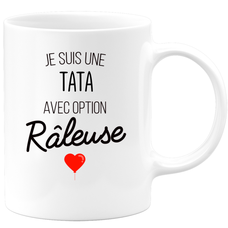 quotedazur - Mug Je Suis Une Tata Avec Option Râleuse - Cadeau Idéal Pour Tata - Cadeau Personnalisé Pour Femme - Cadeau Original Pour Anniversaire Ou Noël