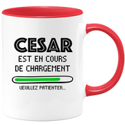 Mug Cesar Is Loading Please Wait - Personalized Men's First Name Cesar Gift