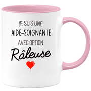 quotedazur - Mug Aide Soignante Avec Option Râleuse - Cadeau Humour Cheffe pour Anniversaire Collègue De  Femme Ou Départ en Retraite Ou Cadeau Collègue Noël