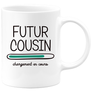 quotedazur - Mug Futur Cousin 2025 Chargement En Cours - Cadeau Futur Cousin - Surprise Annonce Grossesse Garçon/Fille Naissance Bébé