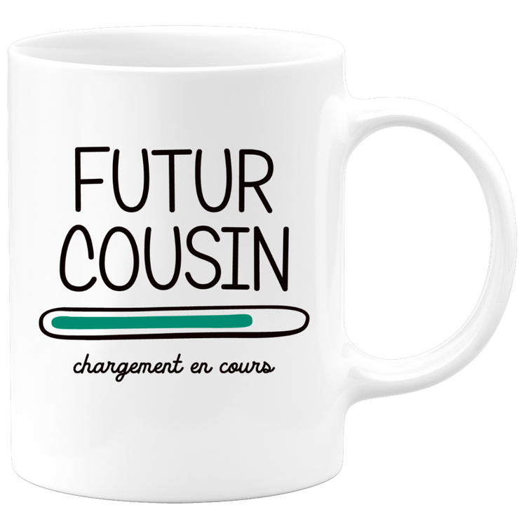 quotedazur - Mug Futur Cousin 2025 Chargement En Cours - Cadeau Futur Cousin - Surprise Annonce Grossesse Garçon/Fille Naissance Bébé