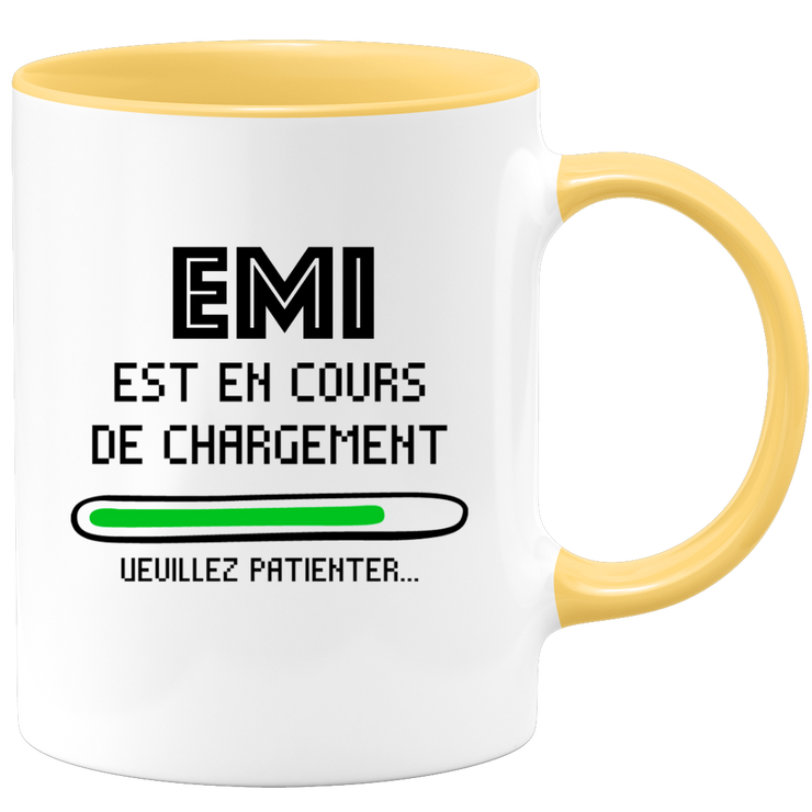 quotedazur - Mug Emi Est En Cours De Chargement Veuillez Patienter - Cadeau Emi Prénom Femme Personnalisé - Cadeau Annniversaire Noël Adolescent Collègue