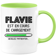 quotedazur - Mug Flavie Est En Cours De Chargement Veuillez Patienter - Cadeau Flavie Prénom Femme Personnalisé - Cadeau Annniversaire Noël Adolescent Collègue