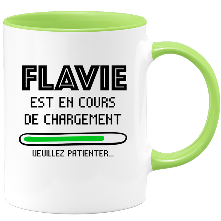 quotedazur - Mug Flavie Est En Cours De Chargement Veuillez Patienter - Cadeau Flavie Prénom Femme Personnalisé - Cadeau Annniversaire Noël Adolescent Collègue