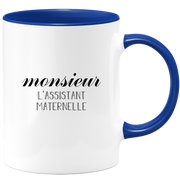 quotedazur - Mug Monsieur Le Assistant maternelle - Cadeau Humour Métier Travail  - Idée Cadeau Assistant maternelle Pot De Départ Chef Mutation - Tasse Cadeau Retraite Noël Au Bureau