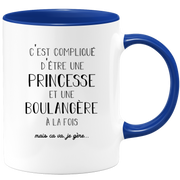 quotedazur - Mug Princesse Et Boulangere A La Fois Mais Je Gère - Tasse Cadeau Femme Travail Fête Des Mères Anniversaire - Cadeau Départ ou Noël Pour Une Boulangere