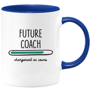 quotedazur - Mug Future Coach Chargement En Cours - Cadeau Humour Promotion Travail - Idée Cadeau Départ Collègue - Tasse Chef Coach - Idéal Pour Noël Au Bureau